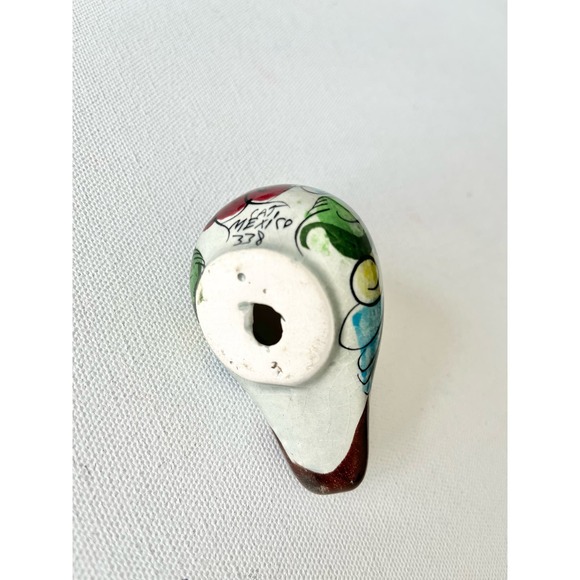 Vintage Tonala Pottery Mexico Hand Painted Bird - Picture 8 of 11